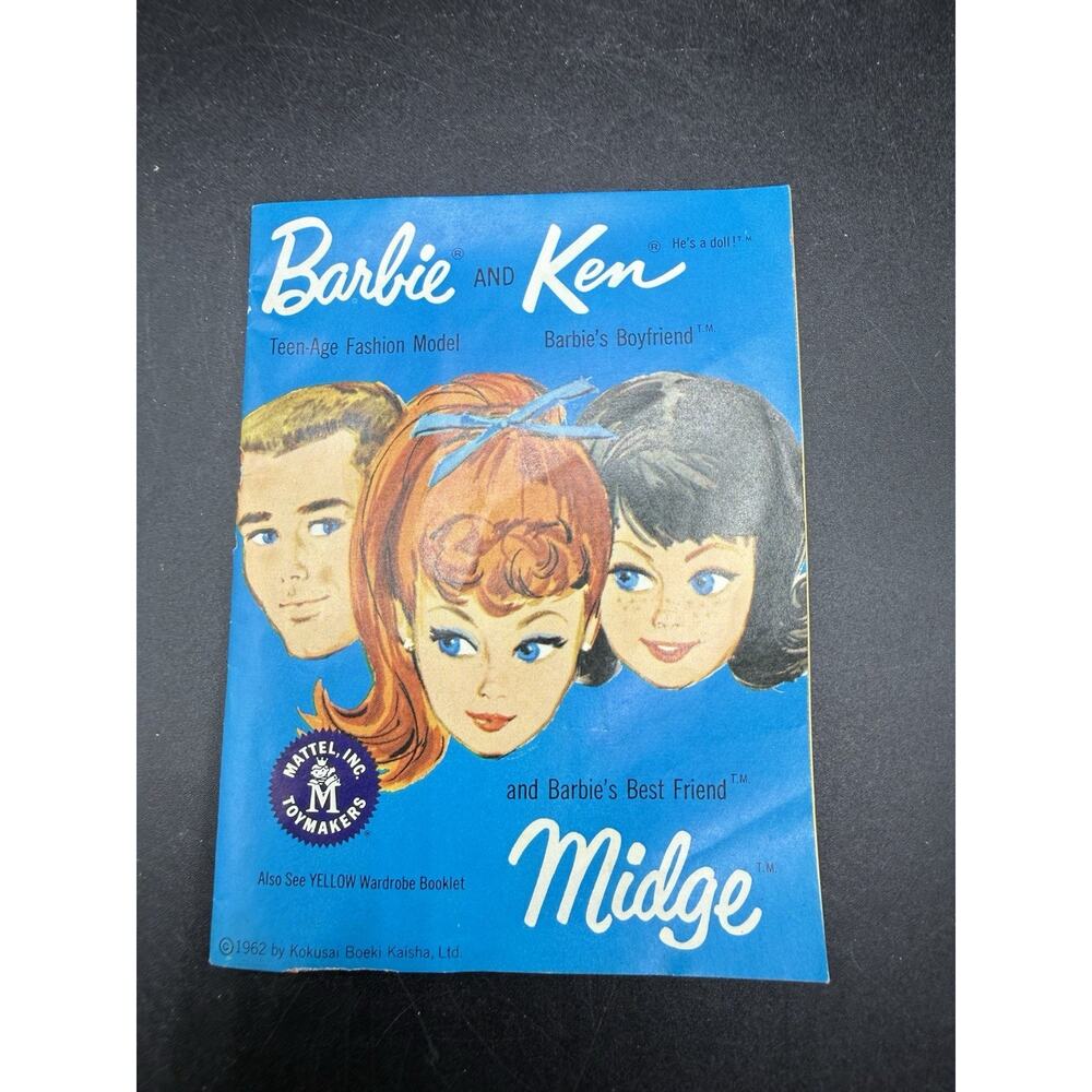 VTG Mattel Barbie Ken Midge Mini Blue Fashion Book Catalog Magazine 1962 -LO24/1
